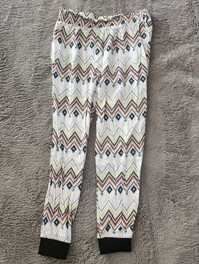 Y2K- Zig Zag Print Spring Crop Pants Size M